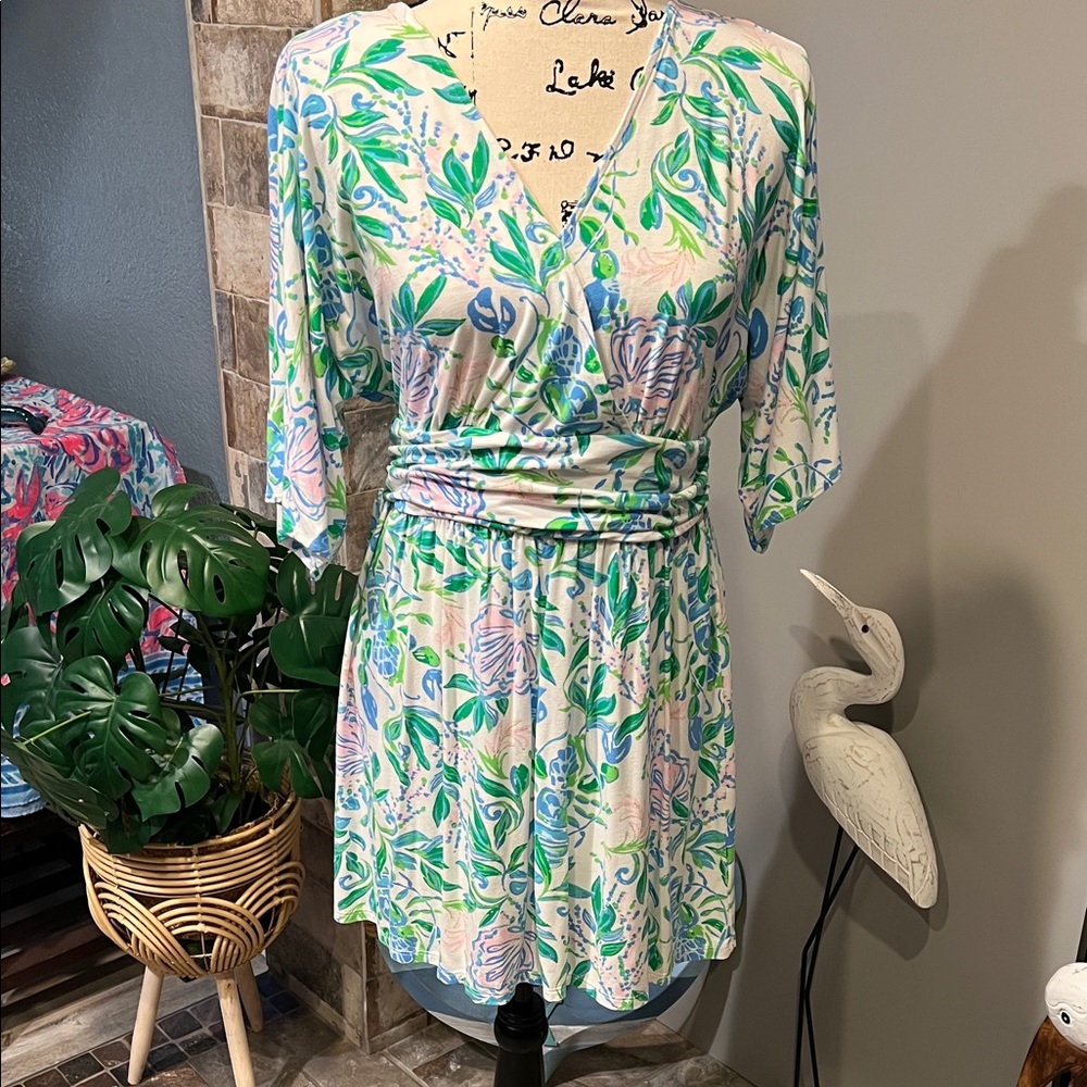 Lilly Pulitzer Parigi Resort White Just A Pinch Skort Romper Large